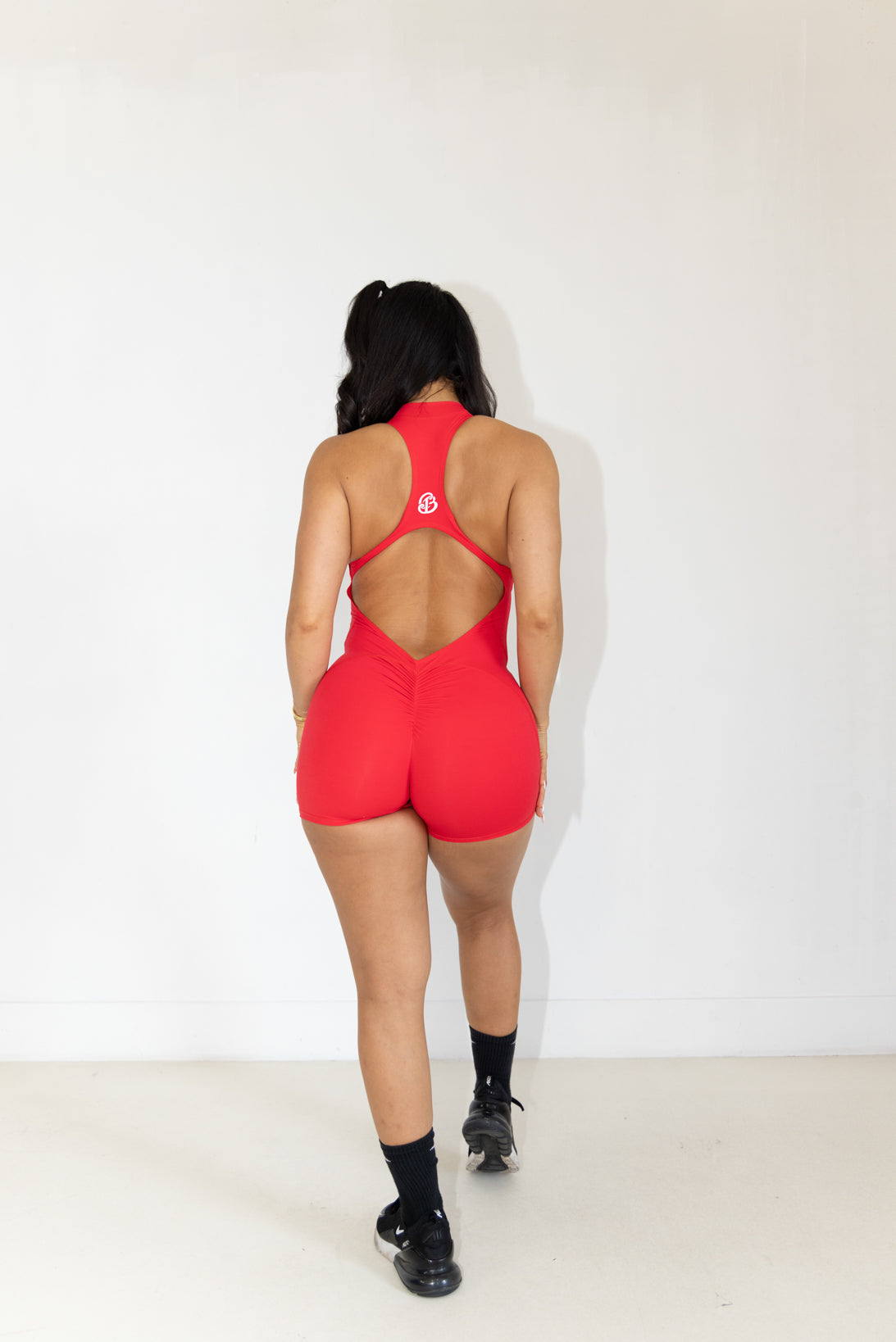 Cali Red Open Back Jumpsuit