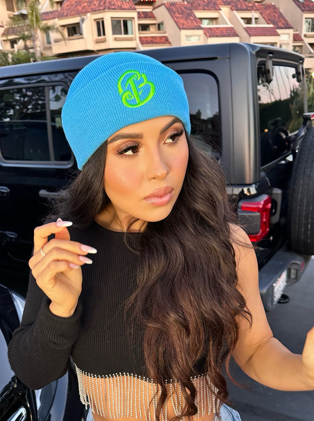 Bubble Gum Blue Cali Baby - Beanie