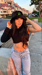 Slime Green Cali Baby - Furry Bucket Hat