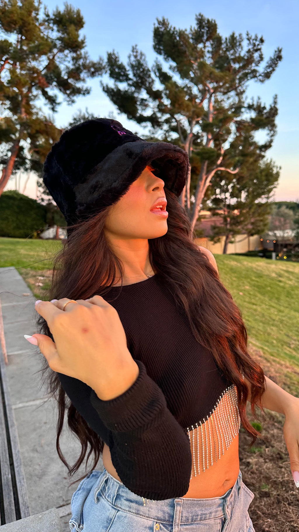 Royal Purple Cali Baby - Furry Bucket Hat