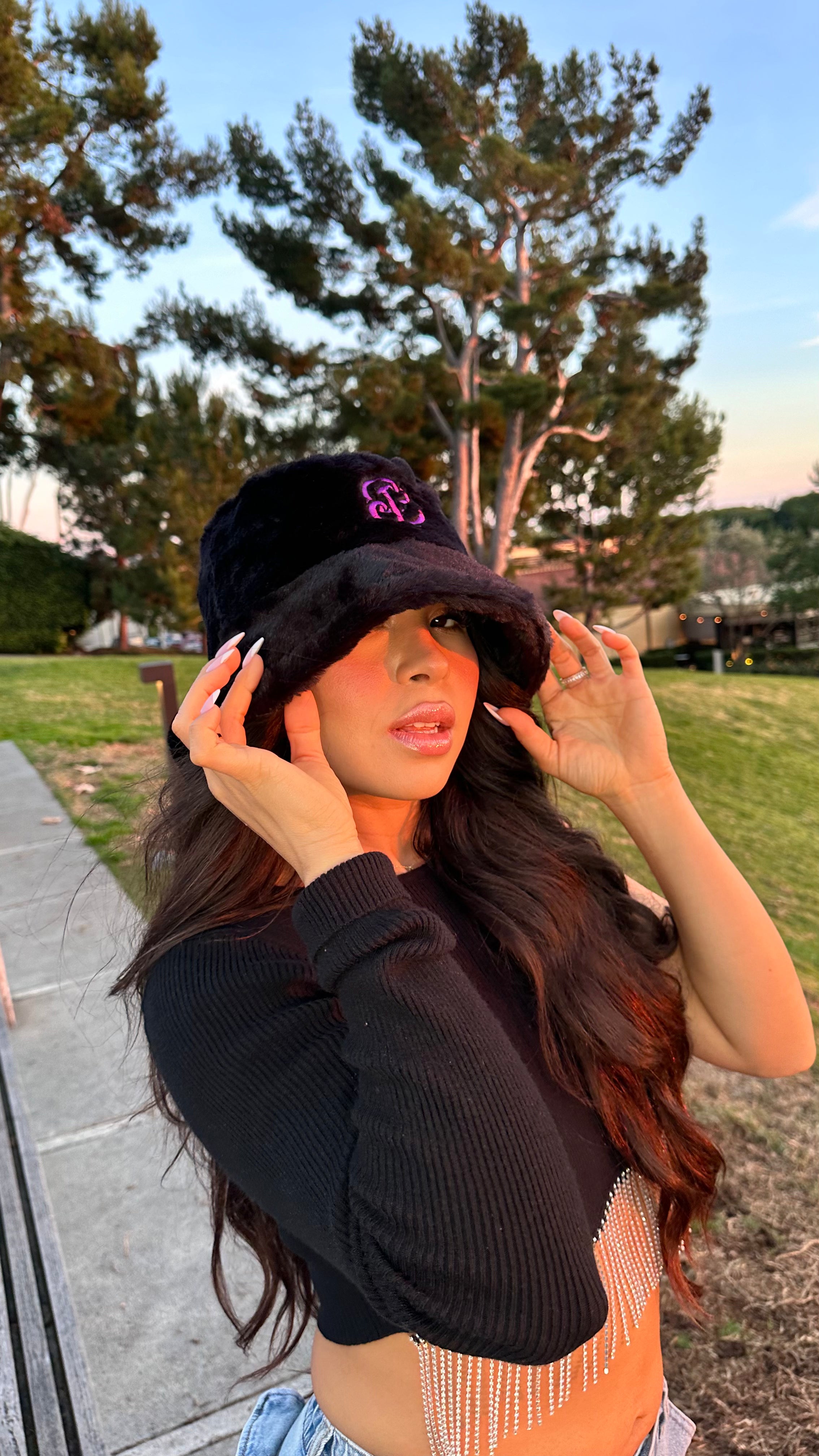 Royal Purple Cali Baby - Furry Bucket Hat