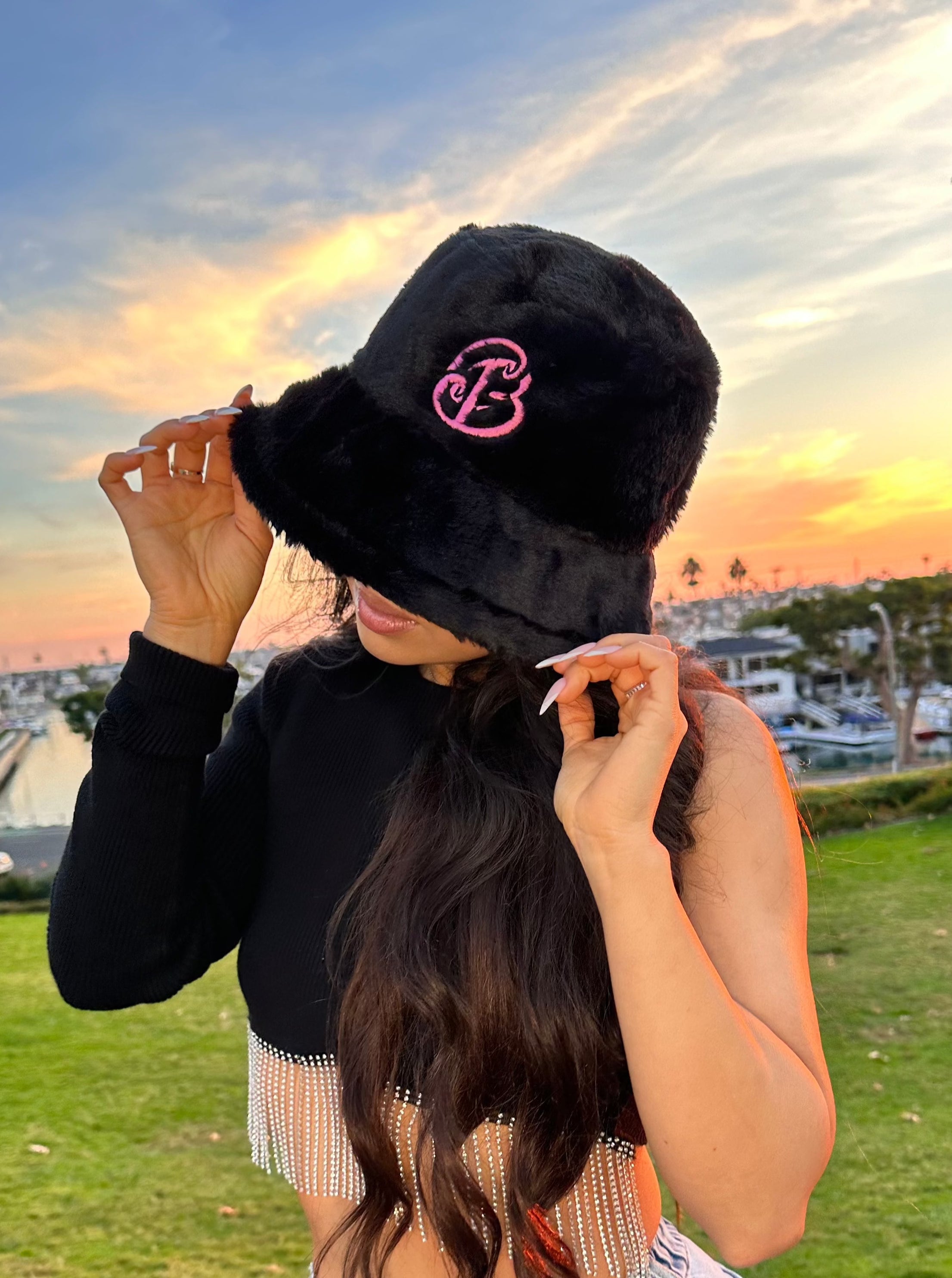 Pink Cali Baby - Furry Bucket Hat