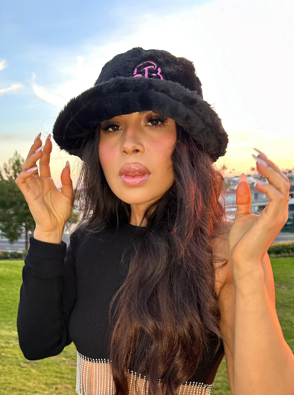Pink Cali Baby - Furry Bucket Hat