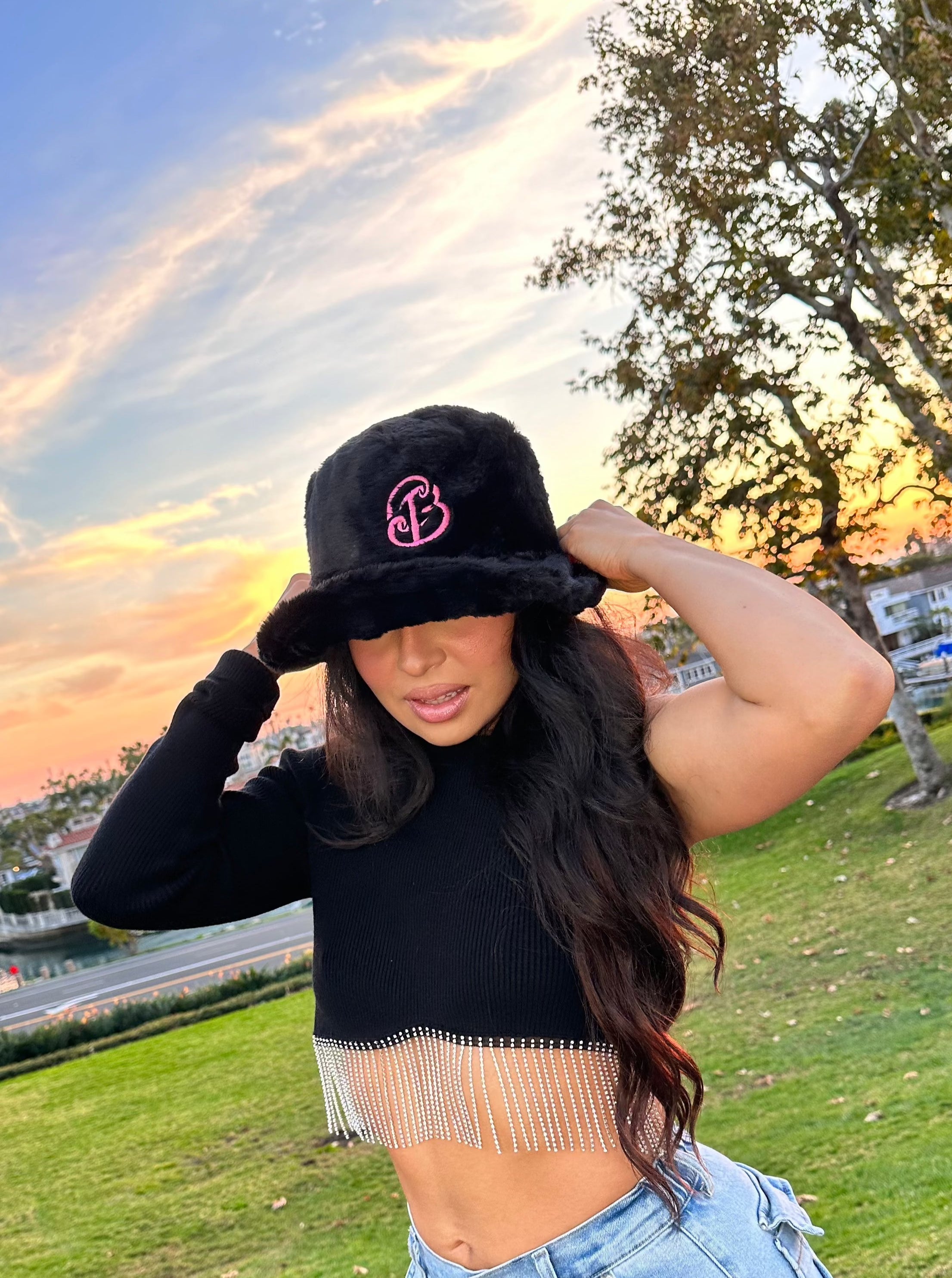 Pink Cali Baby - Furry Bucket Hat